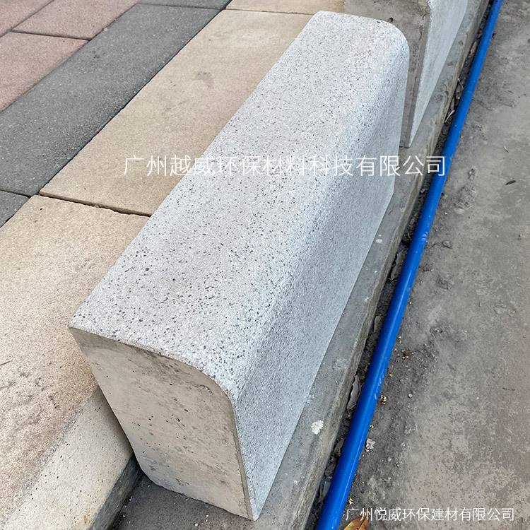 广东芝麻黑仿花岗岩道牙石 路沿石尺寸 人行道路侧石 绿道平石